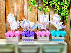 Unicorn Theme Centerpieces | Unicorn Baby Shower Decoration | Unicorn Birthday Theme | Unicorn Horse Theme Party Centerpiece SET OF 4