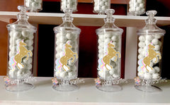 Magical Unicorn Theme Birthday Party Baby Shower Acrylic Apothecary Favor Jars