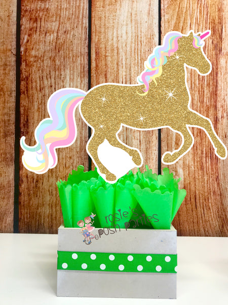 Unicorn Birthday Baby Shower Theme Centerpiece