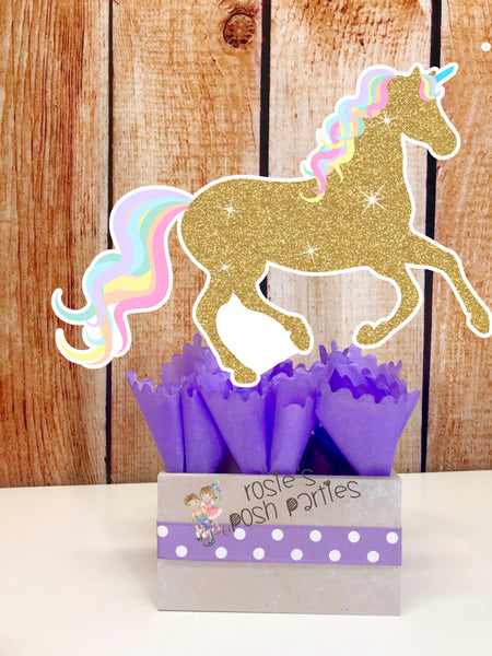 Unicorn Birthday Baby Shower Theme Centerpiece