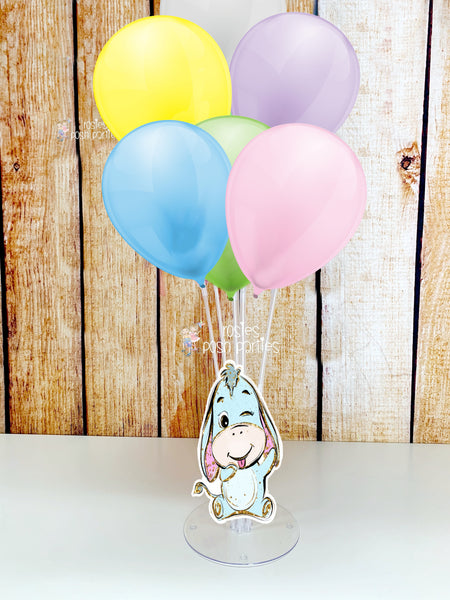 Winnie the Pooh Birthday or Baby Shower Theme Balloon Cluster Pooh Centerpiece INDIVIDUAL