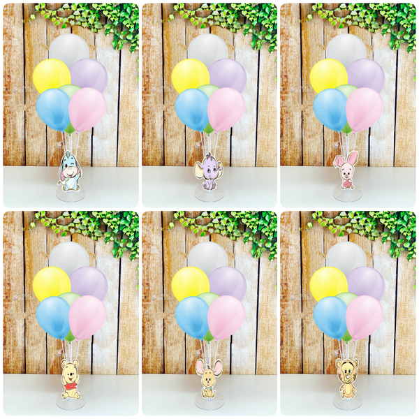 Winnie the Pooh Theme Balloon Cluster Centerpiece