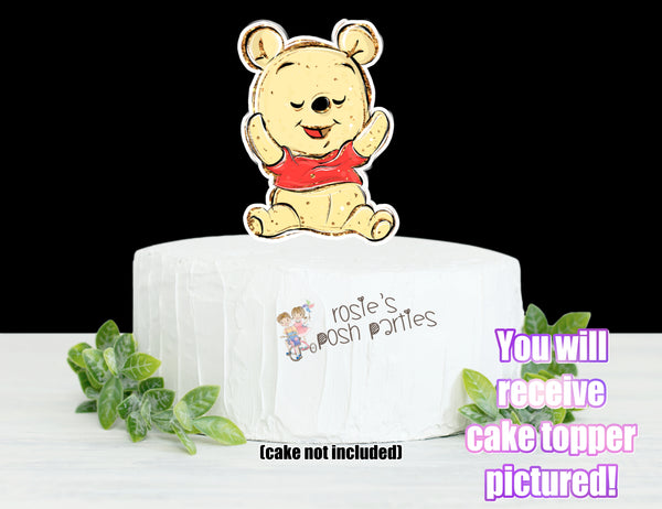 Winnie the Pooh Birthday Theme Cake Topper Pooh