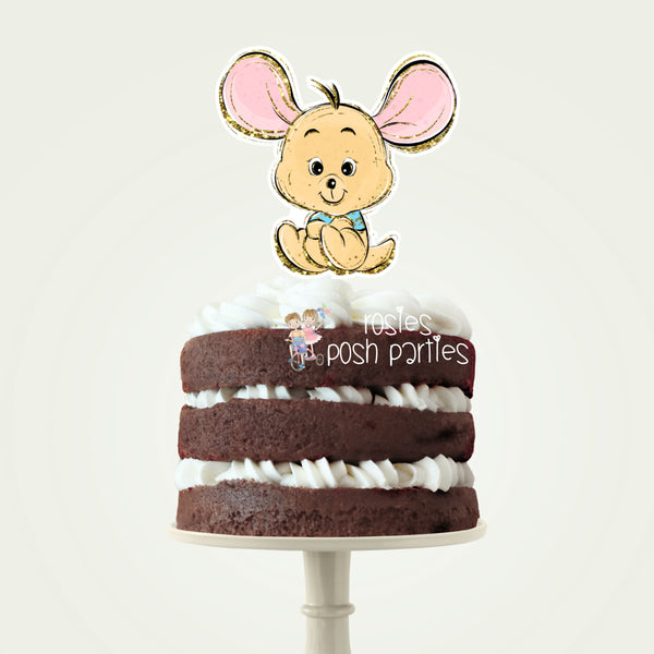Winnie the Pooh Birthday Theme Cake Topper Roo