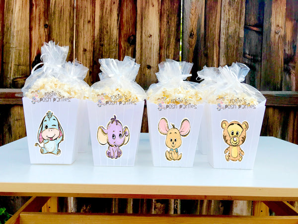 Winnie the Pooh Birthday or Baby Shower Theme Popcorn Bin Favors