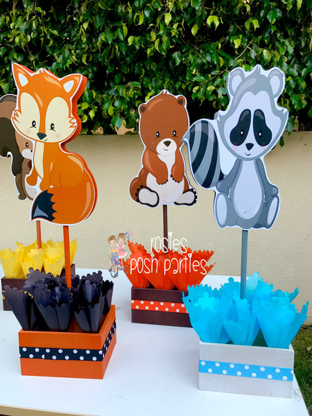 Woodland Animals Birthday Centerpiece Decoration Wood Friends Theme centerpiece birthday party guest table centerpiece decoration INDIVIDUAL