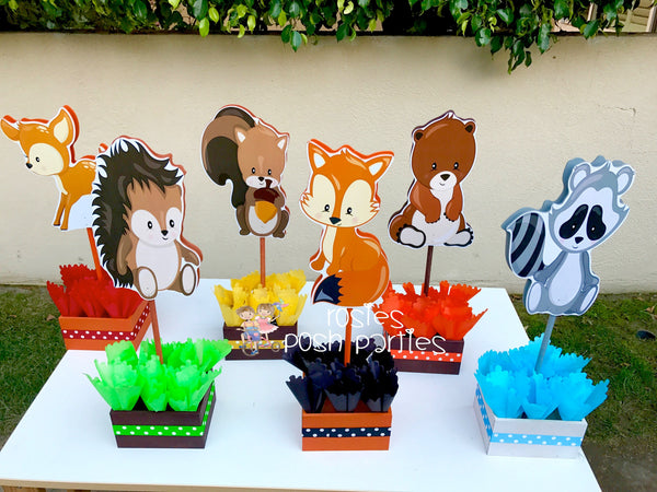 Woodland Animals Birthday Centerpiece Decoration Wood Friends Theme centerpiece birthday party guest table centerpiece decoration INDIVIDUAL