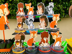 Woodland Theme | Woodland Birthday | Wood Wonderland Baby Shower | Critter Animals Candy Jar Favors SET OF 12