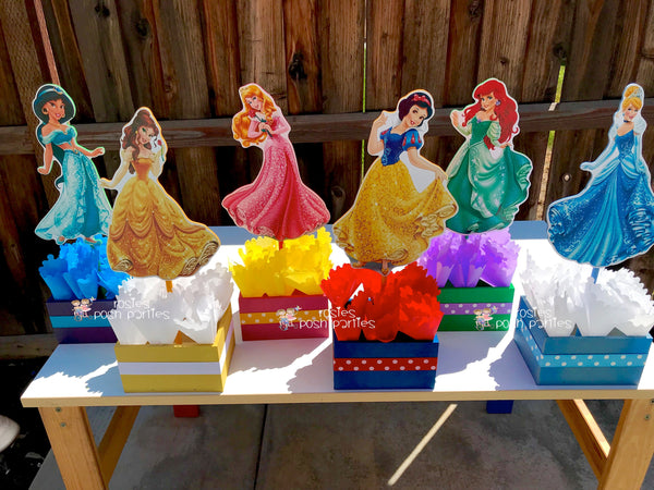 Princess Theme | Princess Birthday Party Decoration | Princess Centerpiece | Royal Princess Party | Centerpiece Decoration Theme SET OF 6
