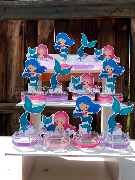 Mermaid Under The Sea Birthday Mermaid Baby Shower candy treat jar for birthday Mermaid birthday favor or birthday raffles favors SET OF 12