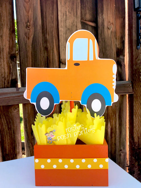Truck Birthday Party Boy Birthday Party Decoration centerpieces Car Truck Airplane Helicopter Train Tractor Transportation Birthday SET OF 6