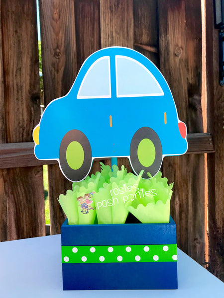 Truck Birthday Party Boy Birthday Party Decoration centerpieces Car Truck Airplane Helicopter Train Tractor Transportation Birthday SET OF 6