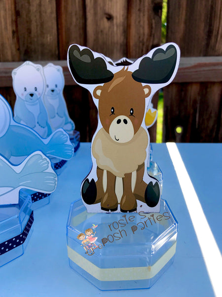 Arctic Winter Wonderland Friends Birthday Favors winter friends candy treat jars for birthday gift birthday favor or birthday SET OF 12