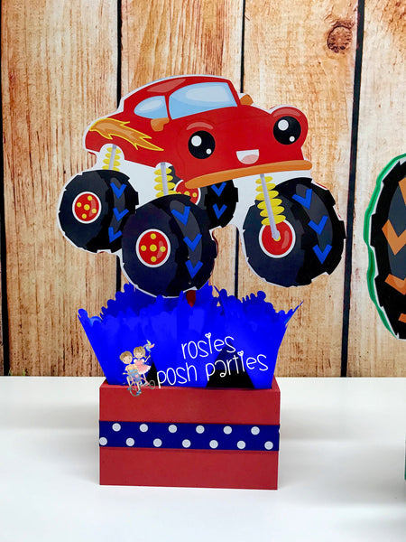 Monster Trucks Birthday Party Favor Centerpieces Monster Trucks Party Monster Trucks favors Monster Truck Theme candy centerpiece INDIVIDUAL