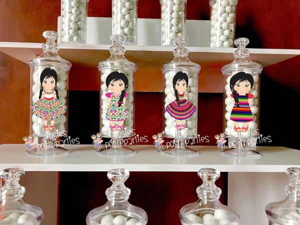 Mexican Fiesta Favor Fiesta Mexicana party Favor Apothecary Baby Shower Mexican Party Fiesta Party Baby Shower 1st Birthday favor SET OF 12