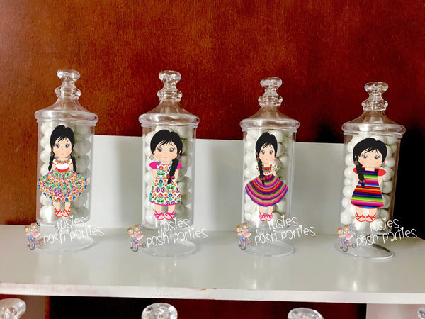 Mexican Fiesta Favor Fiesta Mexicana party Favor Apothecary Baby Shower Mexican Party Fiesta Party Baby Shower 1st Birthday favor SET OF 12