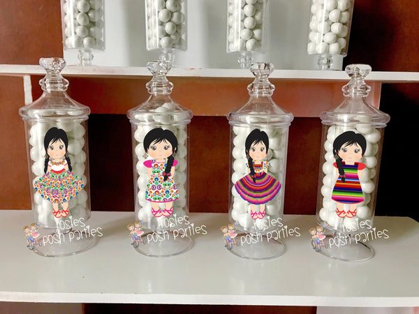 Mexican Fiesta Favor Fiesta Mexicana party Favor Apothecary Baby Shower Mexican Party Fiesta Party Baby Shower 1st Birthday favor SET OF 12