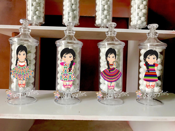 Mexican Fiesta Favor Fiesta Mexicana party Favor Apothecary Baby Shower Mexican Party Fiesta Party Baby Shower 1st Birthday favor SET OF 12