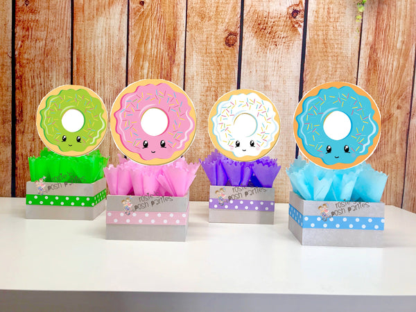 Donut Bar Party Centerpieces, Doughnut Centerpiece Donut Birthday Doughnut Party Donut Birthday Candy Party Sprinkle Donut Decor INDIVIDUAL