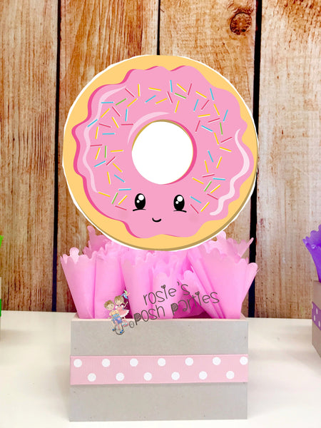 Donut Bar Party Centerpieces, Doughnut Centerpiece Donut Birthday Doughnut Party Donut Birthday Candy Party Sprinkle Donut Decor INDIVIDUAL