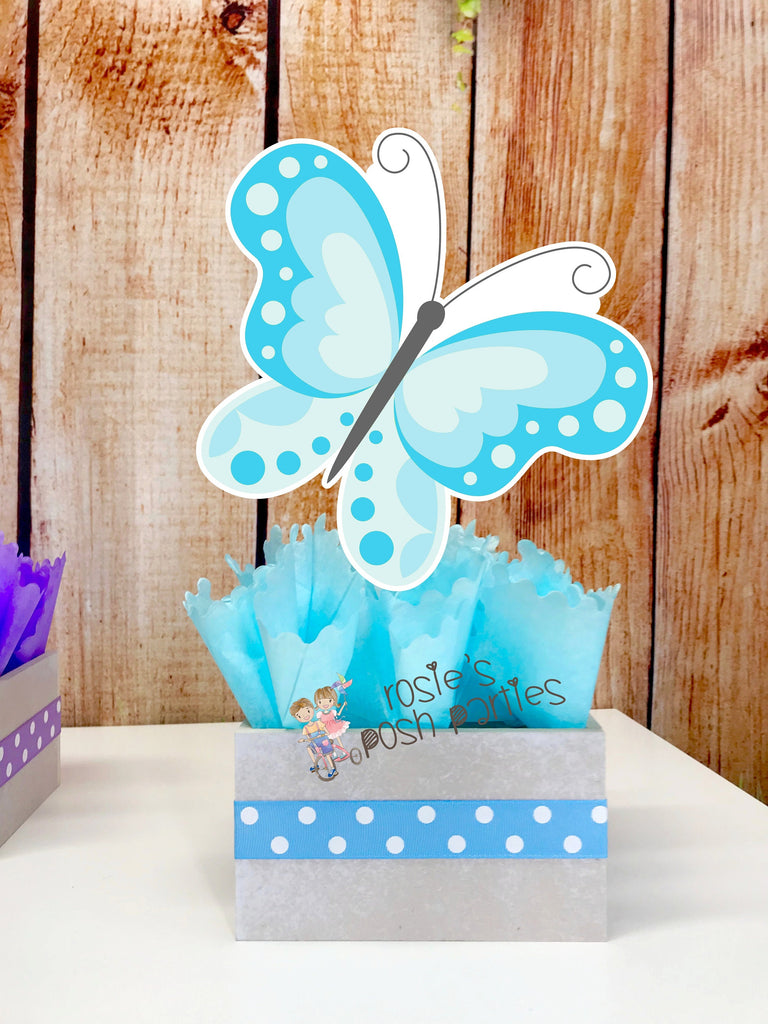 butterfly centerpiece, butterfly theme party, garden party, garden