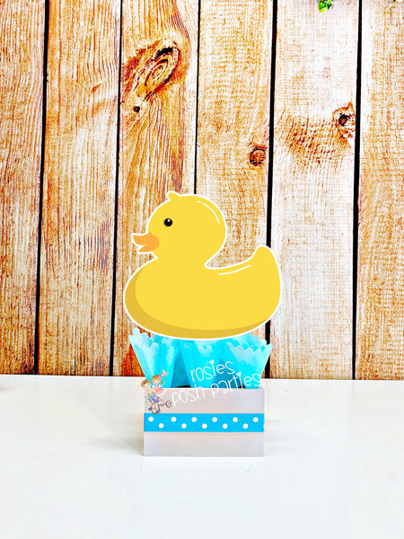 Rubber Ducky Theme Baby Shower Centerpiece Duck Decoration Pink Rubber Ducky Blue Rubber Ducky shower party table Duck centerpiece INDVIDUAL