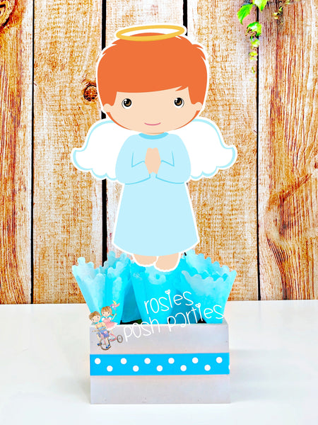 Baptism Theme | Boy Baptism Party Theme | Mi Bautizo | Boy Baptism Centerpiece | Angel Baptism Theme | Bautizo | Religious Theme INDIVIDUAL