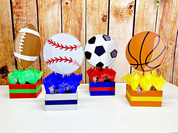 Sports Party Theme Centerpiece Sport Party Sports Birthday Soccer Football Baseball Basketball decoration Birthday Sport Theme INDIVIDUAL
