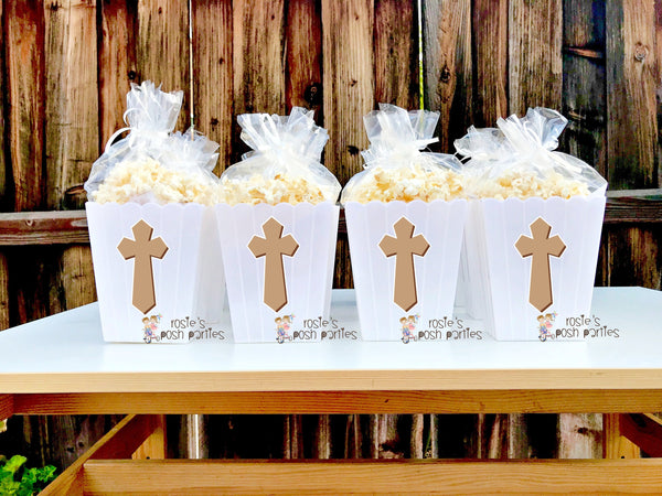 Baptism Religious Celebration party Angel Boy Baptism Favor Angel Popcorn party decoration Holy Party Favor Popcorn favor Bautizo SET OF 12