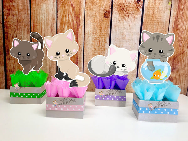 Kitten Birthday Party Centerpiece Decoration Are you Kitten Me Party Theme Centerpiece Party Favor Kitty Cat Party Centerpiece INDIVIDUAL