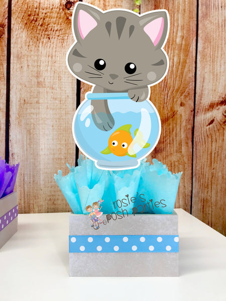 Kitten Birthday Party Centerpiece Decoration Are you Kitten Me Party Theme Centerpiece Party Favor Kitty Cat Party Centerpiece INDIVIDUAL