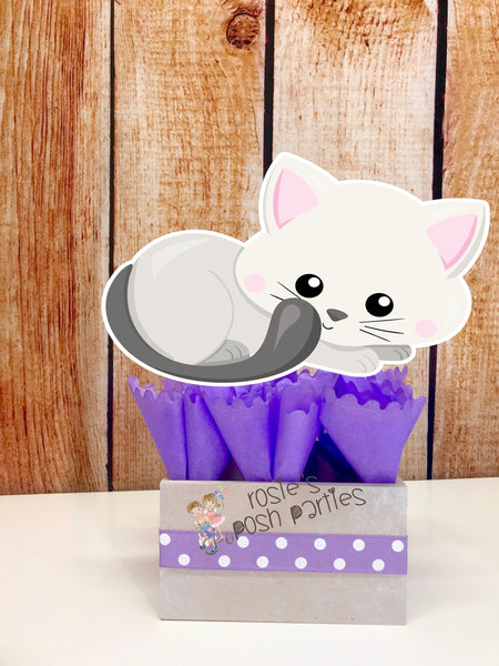 Kitten Birthday Party Centerpiece Decoration Are you Kitten Me Party Theme Centerpiece Party Favor Kitty Cat Party Centerpiece INDIVIDUAL