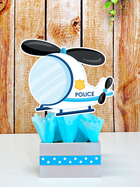 Cops Theme Birthday Centerpiece Decoration Cops Theme Birthday Decoration Police Theme Police Party Theme Decor Police Birthday INDIVIDUAL