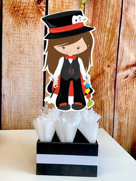 Magician Birthday Decorations Magician Centerpiece Magic Show Magic Party Magician Party Magician Birthday Party Magic Show Party SET OF 6