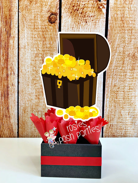 Pirate African birthday party wood guest table centerpiece decoration Pirate Party Decoration Pirate Birthday Party Centerpieces SET OF 6
