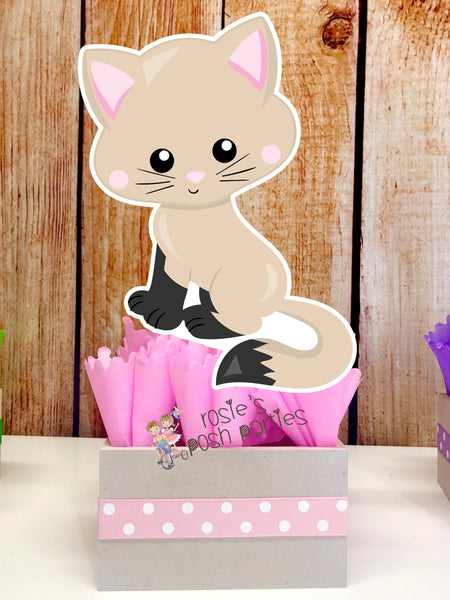 Kitten Birthday Party Centerpiece Decoration Are you Kitten Me Party Theme Centerpiece Party Favor Kitty Cat Party Centerpiece INDIVIDUAL