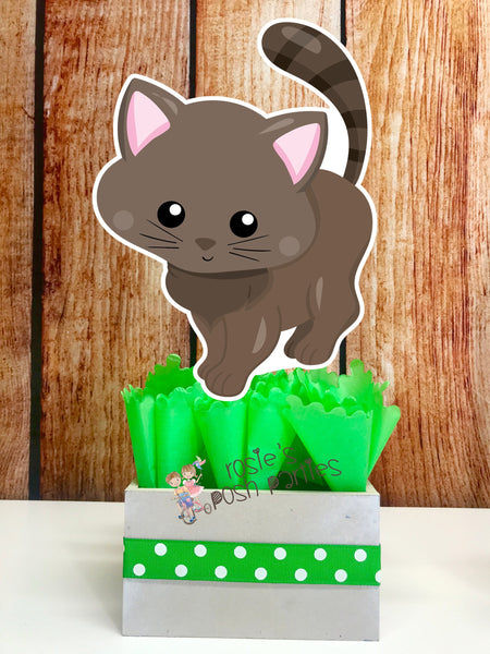 Kitten Birthday Party Centerpiece Decoration Are you Kitten Me Party Theme Centerpiece Party Favor Kitty Cat Party Centerpiece INDIVIDUAL
