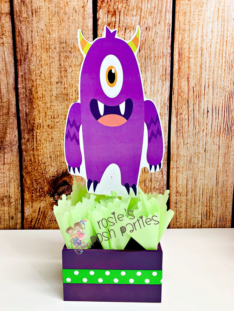 monsters inc centerpieces Monster Birthday centerpieces Little Monsters Cute birthday party wood – Rosie's Posh Parties