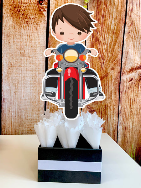 Motorcycle Theme Party Centerpiece Decoration | Motorcycle Baby Shower | Motorcycle Theme | Baby Shower Decoration | Motorcycle SET OF 6