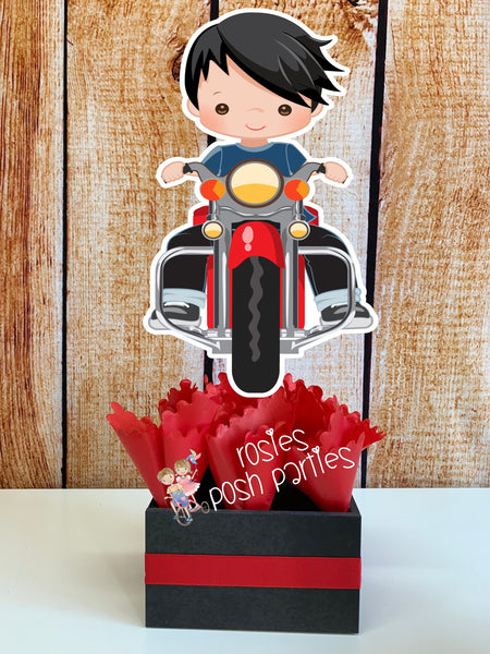 Motorcycle Theme Party Centerpiece Decoration | Motorcycle Baby Shower | Motorcycle Theme | Baby Shower Decoration | Motorcycle SET OF 6