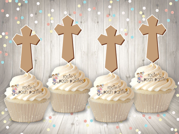 First Holy Communion Religious celebration Baptism party Cupcake Topper decoration Mi Primera Comunion Mi Bautizo Baptism Cupcake SET OF 12