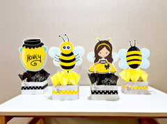 Bumble Bee Baby Shower Birthday Party centerpiece theme 1st birthday, Bumble Bee Theme Party Centerpiece Decoration Bumble Bee SET OF 4