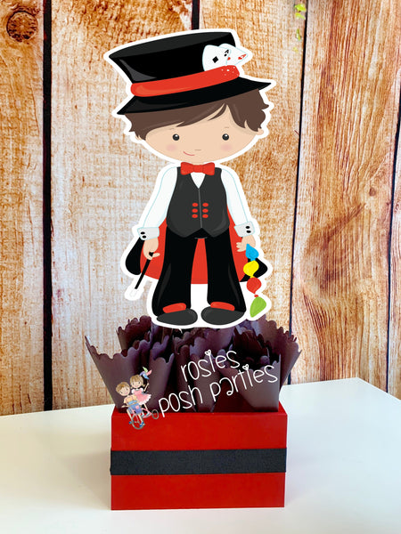 Magician Birthday Decorations Magician Centerpiece Magic Show Magic Party Magician Party Magician Birthday Party Magic Show Party SET OF 6