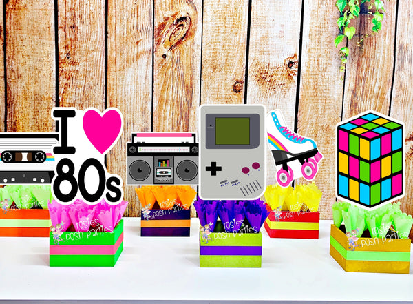 I love the 80s birthday bash party centerpieces 80s party decoration 80s birthday I love the 80s centerpiece party favors Decor INDIVIDUAL