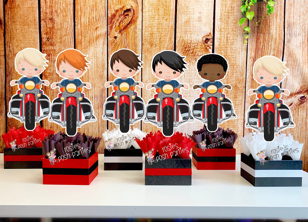 Motorcycle themed shop baby shower
