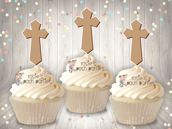 First Holy Communion Religious celebration Baptism party Cupcake Topper decoration Mi Primera Comunion Mi Bautizo Baptism Cupcake SET OF 12