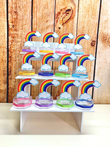 Rainbow Theme Birthday or Baby Shower Party Favor Decoration, Rainbow Birthday, Rainbow Party, Rainbow Favors, Rainbow Party Theme SET OF 12