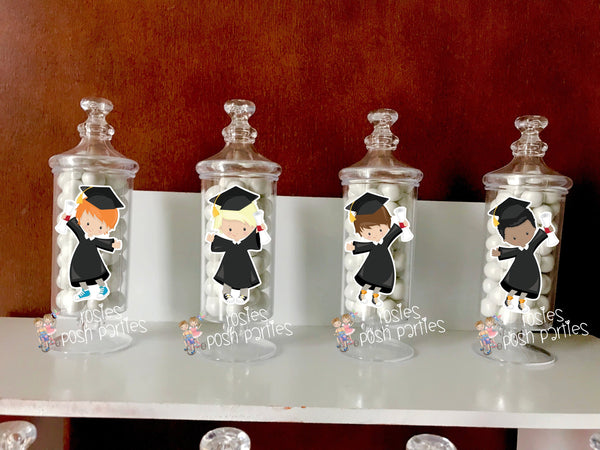 Graduation bash party Apothecary Favor centerpiece Graduation Party decoration High School College University Graduation favors SET OF 12