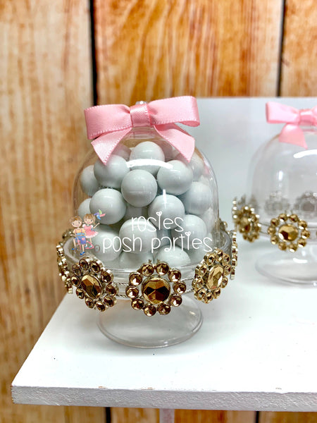 Royal Princess Favors | Cloche Dome Favors | Wedding Favors | Cloche Plastic Dome Favor | Cloche Dome Decoration | Dome Favors | SET OF 12