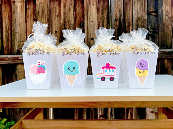 Ice Cream birthday party Favor centerpiece Ice Cream party decoration birthday First Birthday Favor Popcorn favor Boxes Party SET OF 12